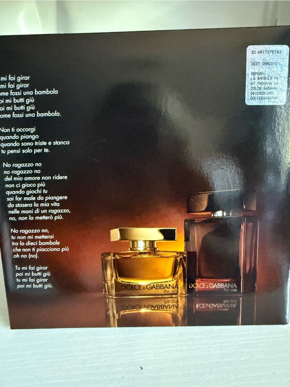 NEW RARE Dolce & Gabbana 'The One' Madonna Music cardboard Milano exclusive - Picture 3 of 3
